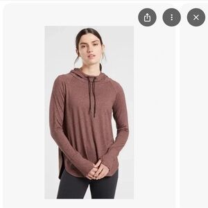 Athleta Maroon Hoodie Sweatshirt